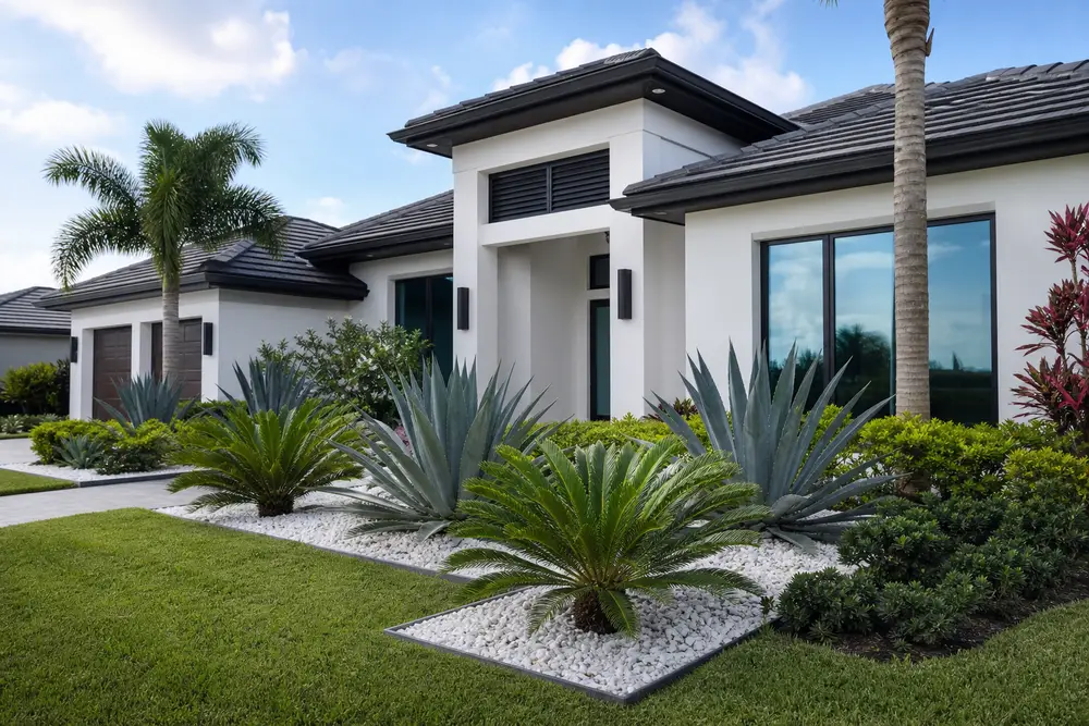modern agave coontie gravel